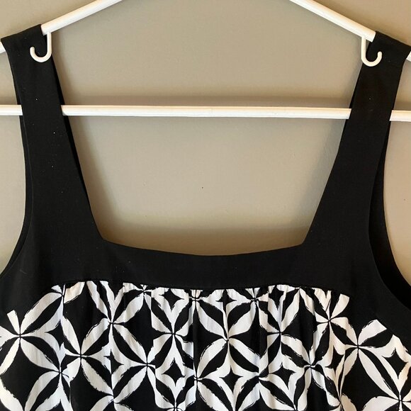 Mod Black & White Silk Mini Dress - Picture 2 of 5
